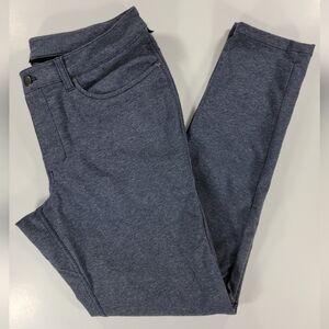 Lululemon Pants Mens 34x31 ABC Pant Slim Tech Canvas Heather Blue Golf Stretch
